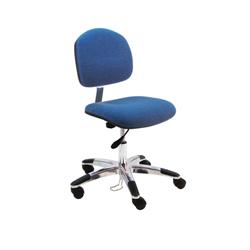 Fabric ESD Chair Desk H and Aluminum Base, 17"-22" H  Single Lever Control